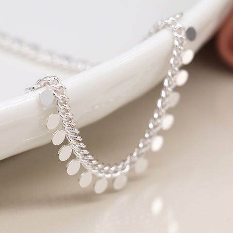 Pom Silver Plated Tiny Discs Necklace