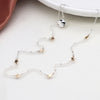 Pom Silver Plated Necklace with Beads and Faux Gold Stars Pom Silver Plated Necklace with Beads and Faux Gold Stars