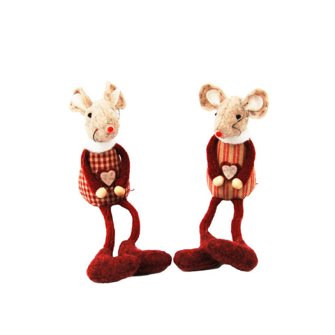 Ascalon Felt Sitting Gingham Mice