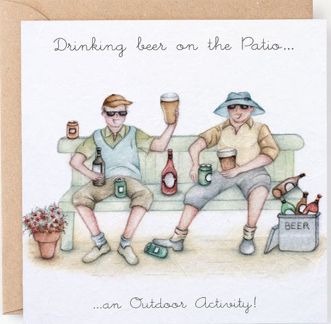 Beer on the Patio Greeting Card from Berni Parker