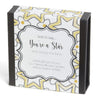 Cotton and Grey 'Just to Say' Candles With Ceramic Holder Your'e a Star Cotton and Grey 'Just to Say' Candles With Ceramic Holder Your'e a Star