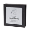 Cotton and Grey 'Congratulations' Candles With Ceramic Holder Cotton and Grey 'Congratulations' Candles With Ceramic Holder