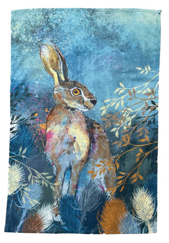 Dollyhotdogs Hare Tea Towel