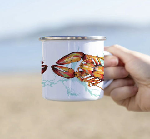 Dollyhotdogs Red Lobster Enamel Mug
