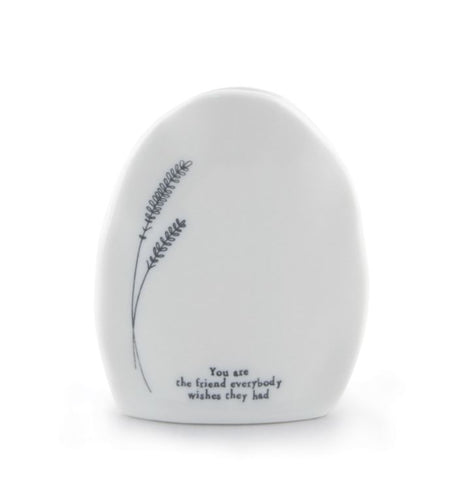 East of India Flat Vase - 'You are the friend....'