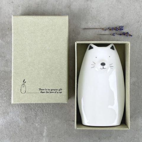 East of India Large Animal Vase - Cat with box