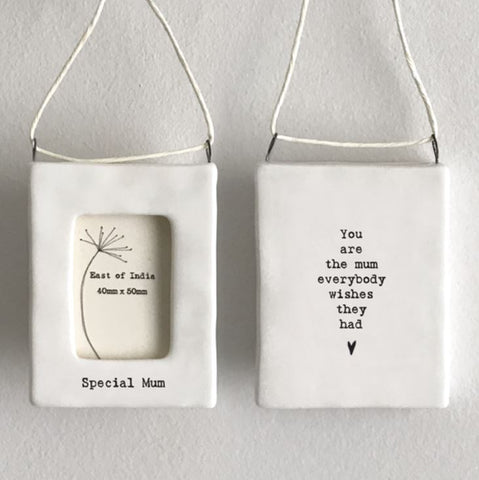 East of India Mini Hanging Frame 'Special Mum'