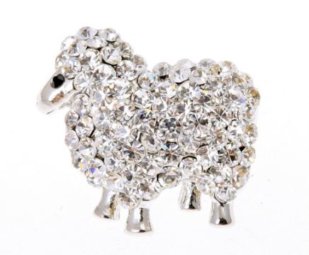 Sparkly Sheep Brooch