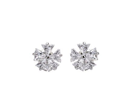 Zircon Snowflake Earrings