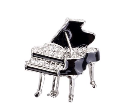 Sparkling Piano Brooch Brooch