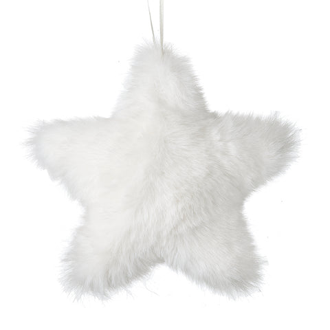 Heaven Sends White Fabric Fluffy Star