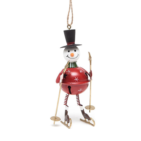 Heaven Sends Skiing Snowman Hanging Christmas Decoration