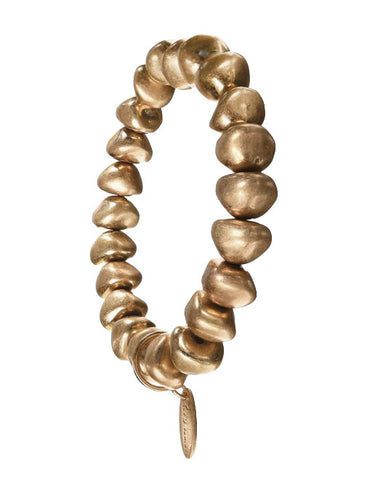 Hot Tomato Grande Prospect Beads Bracelet in Worn Gold