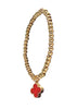 Hot Tomato Byzantine Cross Charm in Worn Gold with Rouge Charm Hot Tomato Byzantine Cross Charm in Worn Gold with Rouge Charm