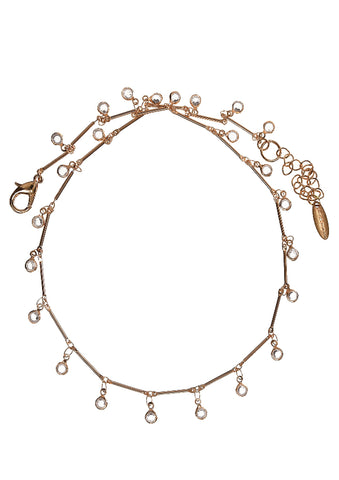 Hot Tomato Delicate Droplet Fantasia - Golden Necklace