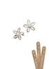 Hot Tomato Jasmin Star Stud Earrings Worn Silver Hot Tomato Jasmin Star Stud Earrings Worn Silver