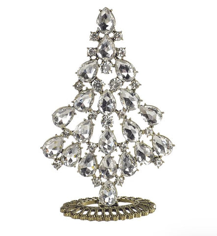 Hot Tomato  Crystal Teardrop Tree - 11 cm in Clear