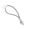 Hot Tomato Scroll Heart Pendant Necklace in Worn Silver and Grey Hot Tomato Scroll Heart Pendant Necklace in Worn Silver and Grey
