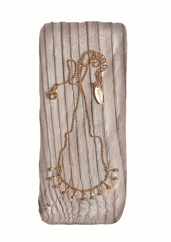 Hot Tomato Shimmer Set Multi Colour Necklace