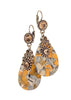 Hot Tomato Teardrops With Crystal & French Hook in Mustard Hot Tomato Teardrops With Crystal & French Hook in Mustard