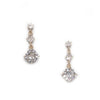 Hot Tomato Vintage Style Crystal Trilogy Drop Earrings in Gold Hot Tomato Vintage Style Crystal Trilogy Drop Earrings in Gold