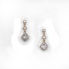 Hot Tomato Vintage Style Crystal Trilogy Drop Earrings Gold and Clear Hot Tomato Vintage Style Crystal Trilogy Drop Earrings Gold and Clear