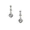 Hot Tomato Vintage Style Crystal Trilogy Drop Earrings Silver Hot Tomato Vintage Style Crystal Trilogy Drop Earrings Silver