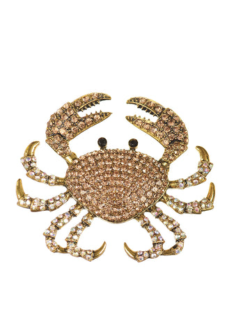 Hot Tomato Crab Grande Brooch