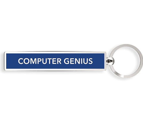 IF Show Offs 'Computer Genius' Metal Keyring