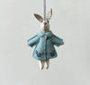 East of India Little Felt Girl Rabbit in Blue Embroidered Jacket East of India Little Felt Girl Rabbit in Blue Embroidered Jacket