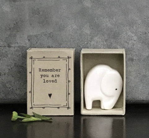 East of India Ceramic Matchbox Elephant