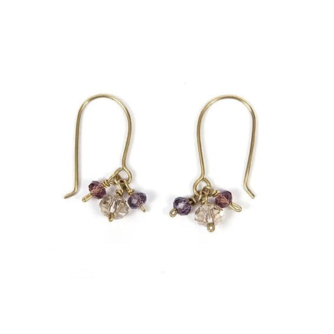 Just Trade Temple Bead Earrings Rose