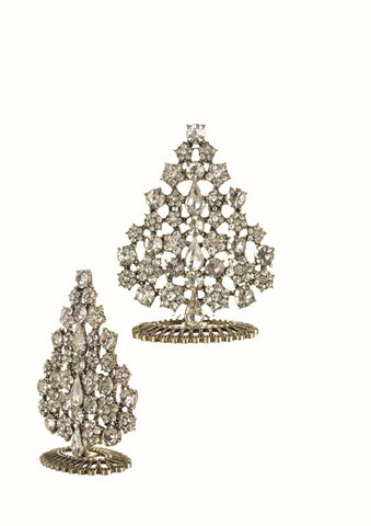 Hot Tomato  Crystal Mini Tree Xmas Dec Clear Crystal