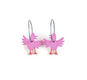 Lene Lundberg Earrings Pink Geese