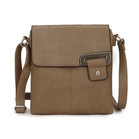 Long & Son Cross Body Shoulder Bag with Tab Fastening