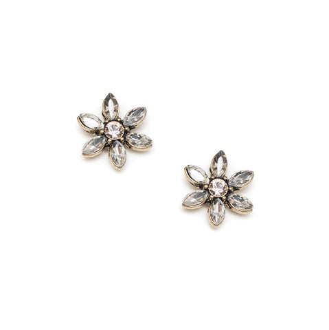 Lovett & Co Crystal Flower Stud Earrings