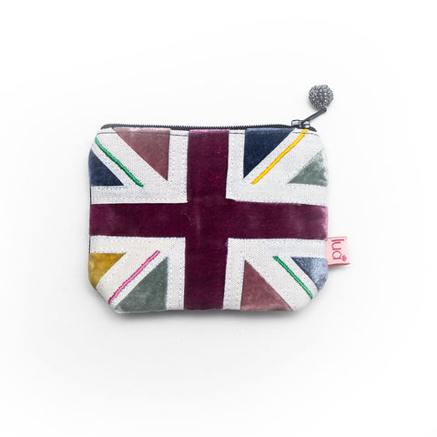 Lua Linen and Velvet Union Flag Purse