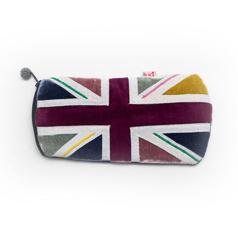 Lua Linen and Velvet Union Flag Specs Case