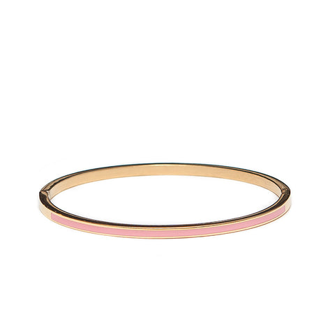 Misgraceful India Enamel Bracelet with Pink Inlay