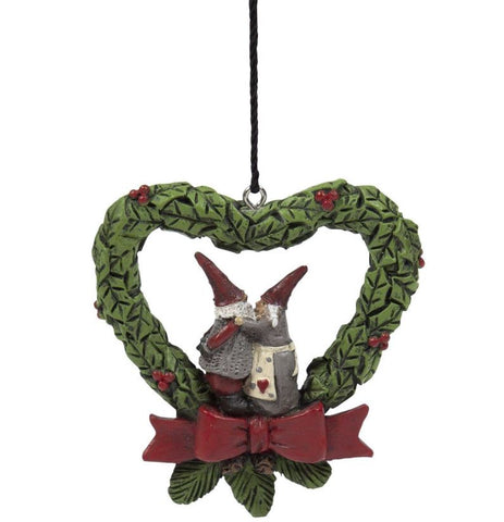 Santa Hakan and Stina Hanging Heart Ornament from Naasgransgarden