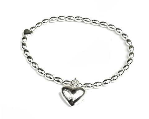 PoM Puff Heart with Heart Charm
