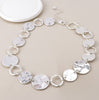 PoM Silver Plated Worn Discs and Hoops Necklace PoM Silver Plated Worn Discs and Hoops Necklace