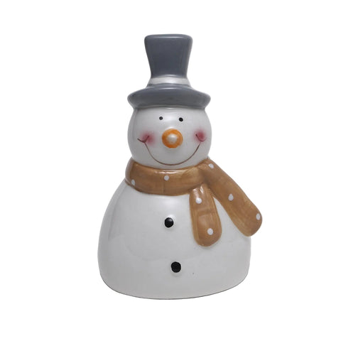 Jolly Snowman ceramic Christmas Ornament