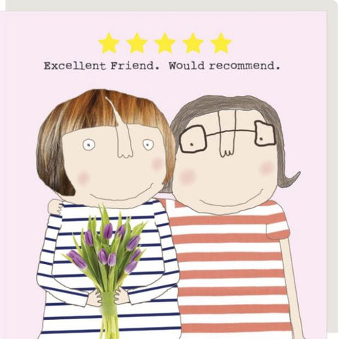 Five Star Friend Greeting Card from Rosie Made a Thing