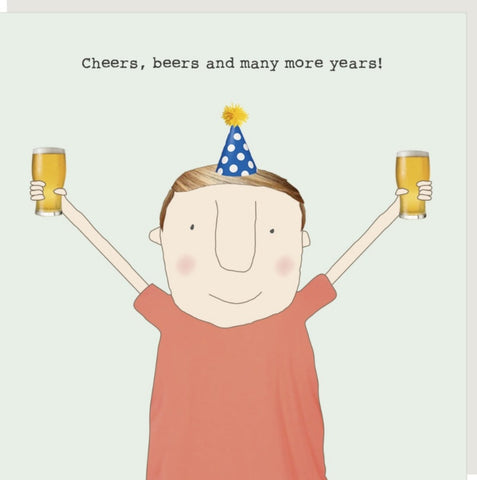 Cheers Beers Birthday Greeting Card from Rosie Made a Thing