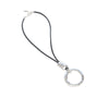 Hot Tomato Molten Ring Pendant Necklace in Worn Silver and Grey Hot Tomato Molten Ring Pendant Necklace in Worn Silver and Grey