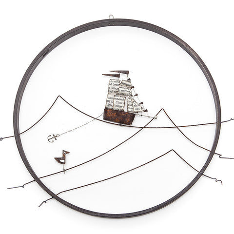 Sarah Jane Brown Large Hoop Sculpture 'Out at Sea'