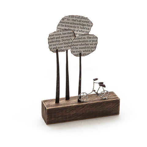 Sarah Jane Brown Bicycle with Paper Trees
