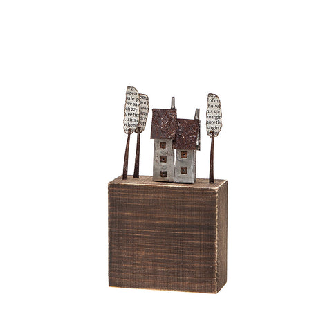 Sarah Jane Brown Semi Detached House with Paper Trees