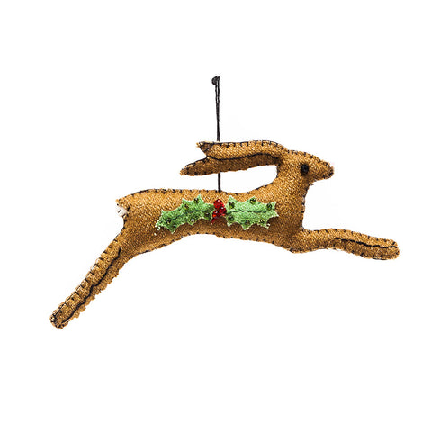 Felt Xmas Hare Hanging Christmas Decoration from Shoeless Joe